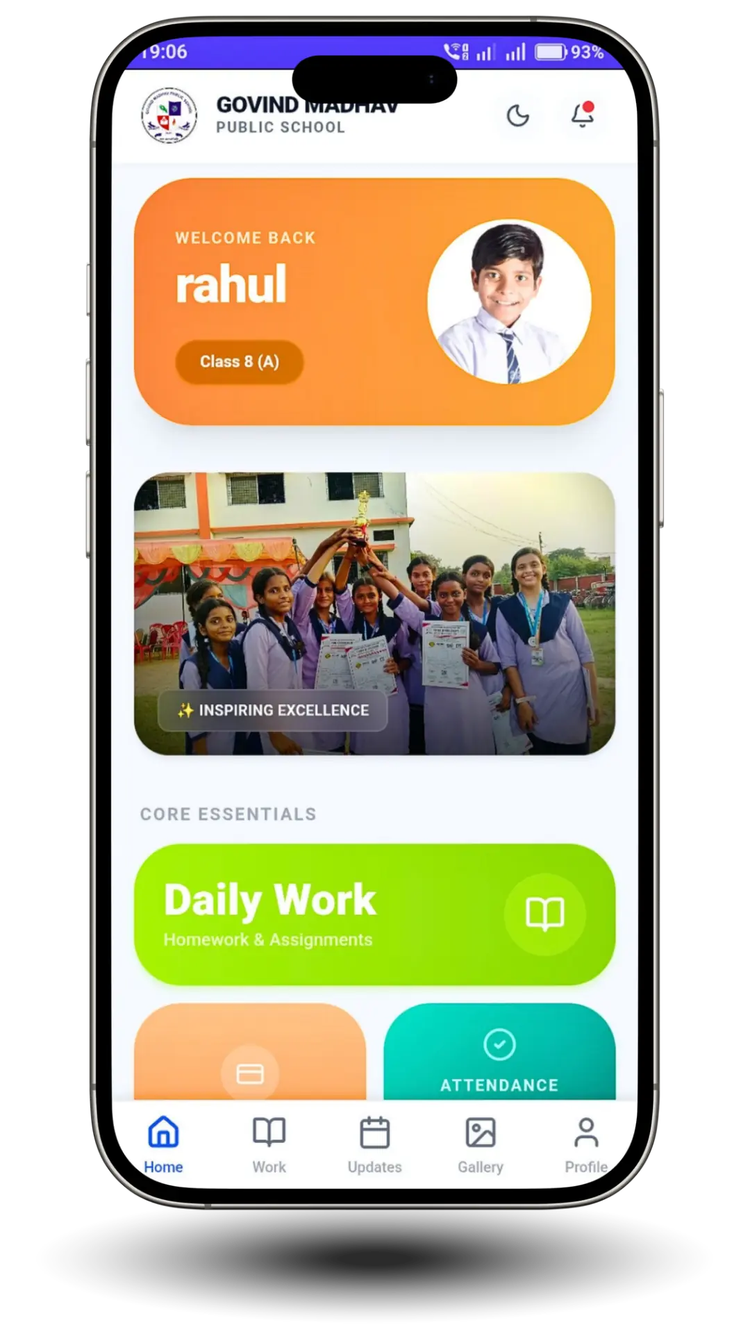 School ERP Mobile View